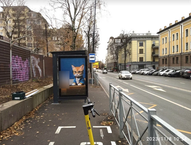 Фотография рекламного носителя, тип: Остановка 1.8x1.2, адрес: Волкова ул., д.72, Казань, Республика Татарстан, Россия. Сторона B №1000323