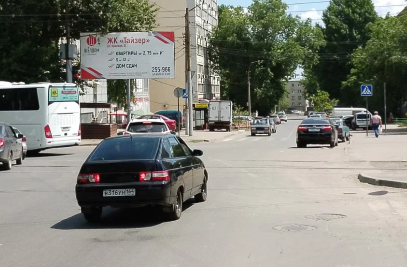 Фотография рекламного носителя, тип: Билборд 3x6, адрес: Беговая ул. Х Б.Садовая ул., Саратов, Саратовская область, Россия. Сторона A №1006533