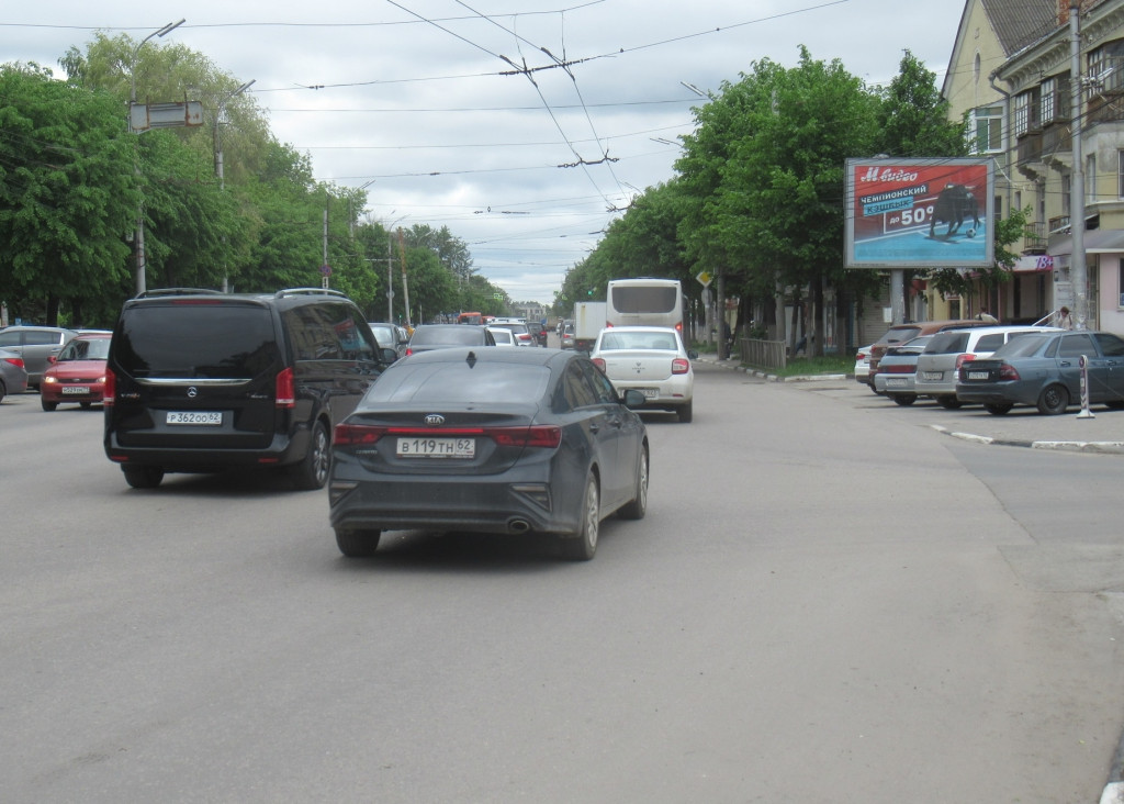 Фотография рекламного носителя, тип: Ситиборд 2.7x3.7, адрес: Дзержинского ул., д.18А, Рязань, Рязанская область, Россия. Сторона А1-А10 №794163