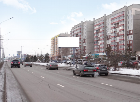 Фотография рекламного носителя, тип: Билборд 3x6, адрес: Молокова ул., д.56, Красноярск, Красноярский край, Россия. Сторона А1-А3 №417762