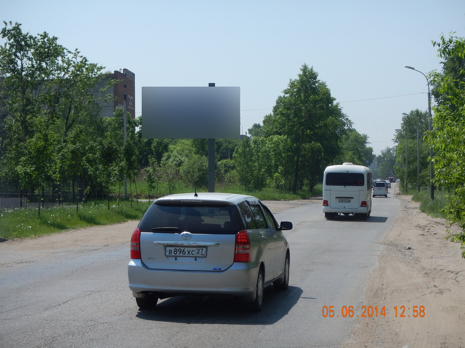 Фотография рекламного носителя, тип: Билборд 3x6, адрес: Краснодарская ул., д.2в, Хабаровск, Хабаровский край, Россия. Сторона Б №482518
