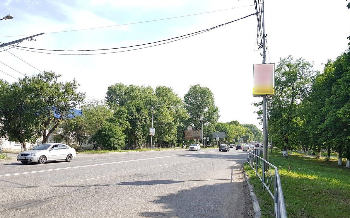 Фотография рекламного носителя, тип: Панель-кронштейн, адрес: Калинина ул., д.113, Георгиевск, Ставропольский край, Россия. Сторона A №1076169