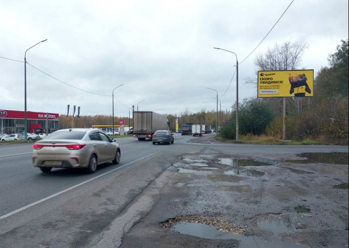 Фотография рекламного носителя, тип: Билборд 3x6, адрес: Куйбышевское ш., д.45 стр.1, Рязань, Рязанская область, Россия. Сторона А №1075609