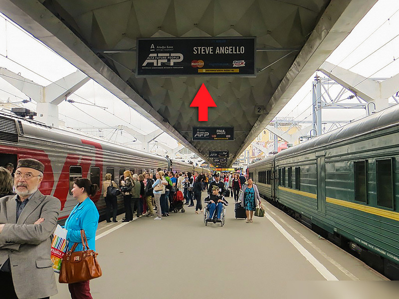 Фотография рекламного носителя, тип: Нестандартный ситиформат, адрес: Невский пр-т., д.85, платформа №5, поз.6, Санкт-Петербург, Россия. Сторона Б №987359