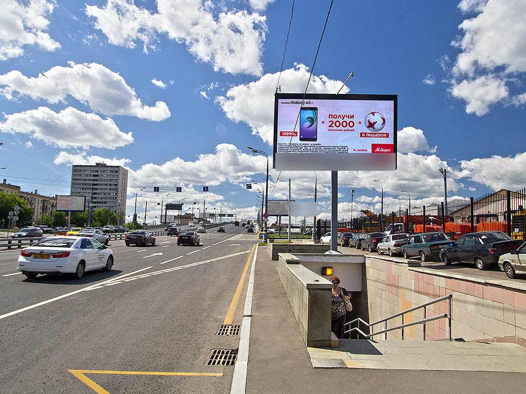 Фотография рекламного носителя, тип: Билборд 3x6, адрес: Звенигородское ш., д.26, Москва, Россия. Сторона Аh1-Аh4 №883033