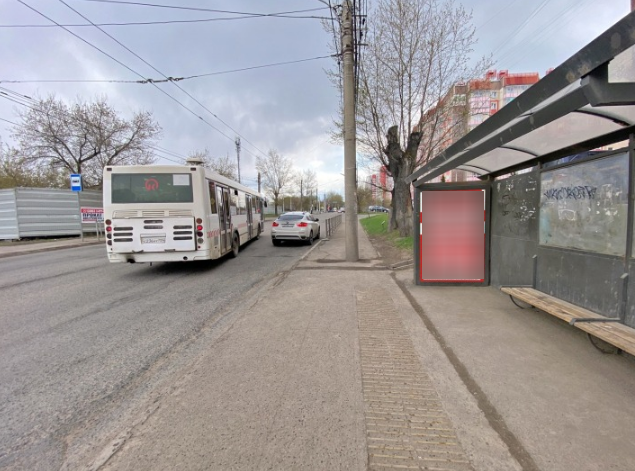 Фотография рекламного носителя, тип: Остановка 1.8x1.2, адрес: Академика Киренского ул., д.71, Красноярск, Красноярский край, Россия. Сторона А №1046489