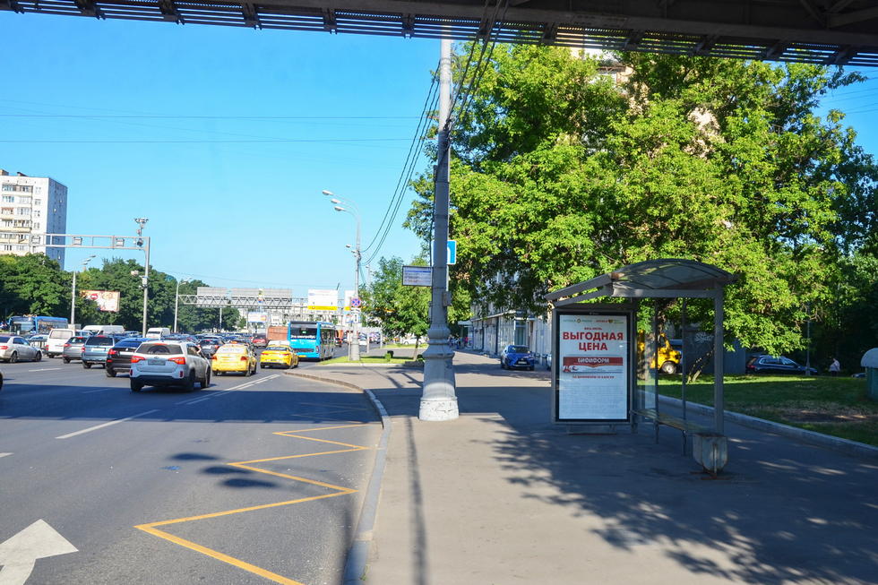 Фотография рекламного носителя, тип: Остановка 1.8x1.2, адрес: Сущевский вал ул. Х Олимпийский пр-т., Москва, Россия. Сторона А №335139