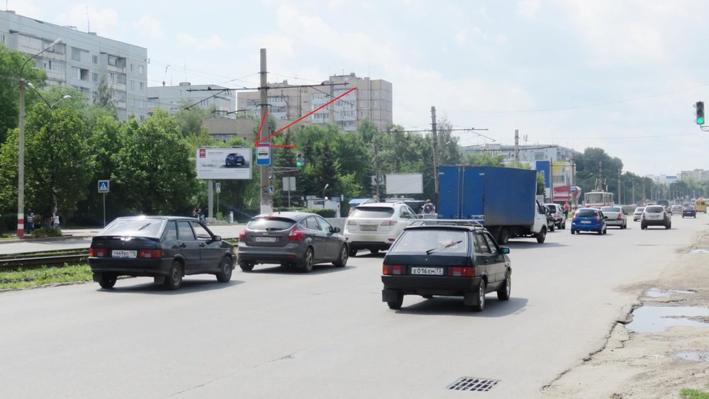Фотография рекламного носителя, тип: Билборд 3x6, адрес: Кузоватовская ул. Х Рябикова ул., Ульяновск, Ульяновская область, Россия. Сторона B №690142