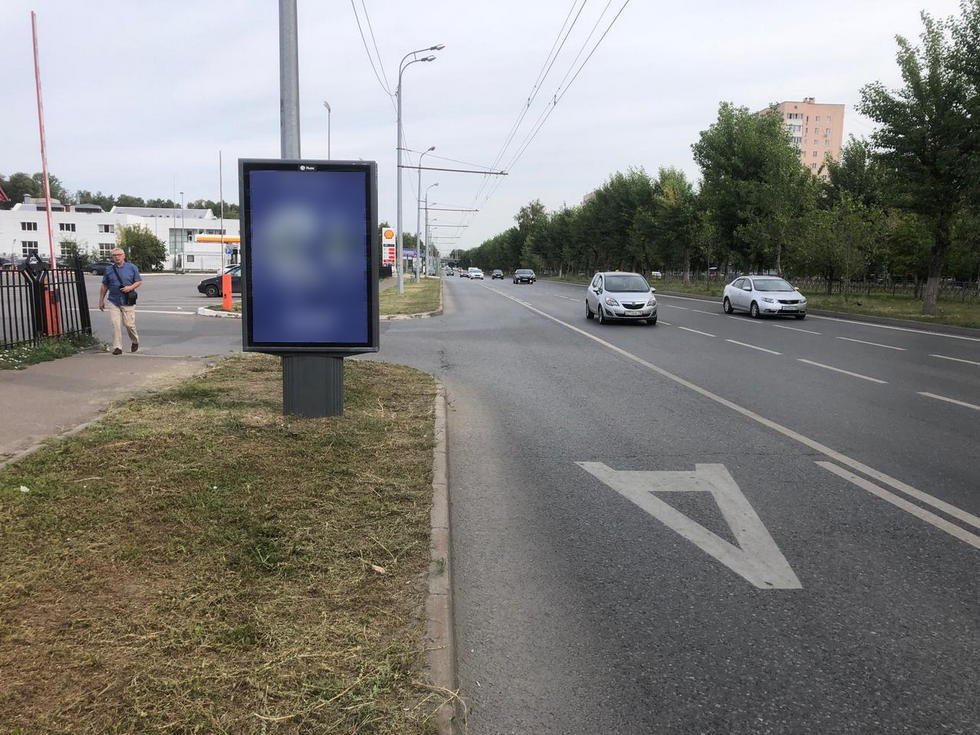 Фотография рекламного носителя, тип: Ситиформат 1.8x1.2, адрес: Ибрагимова ул., д.56, Казань, Республика Татарстан, Россия. Сторона Б №706683