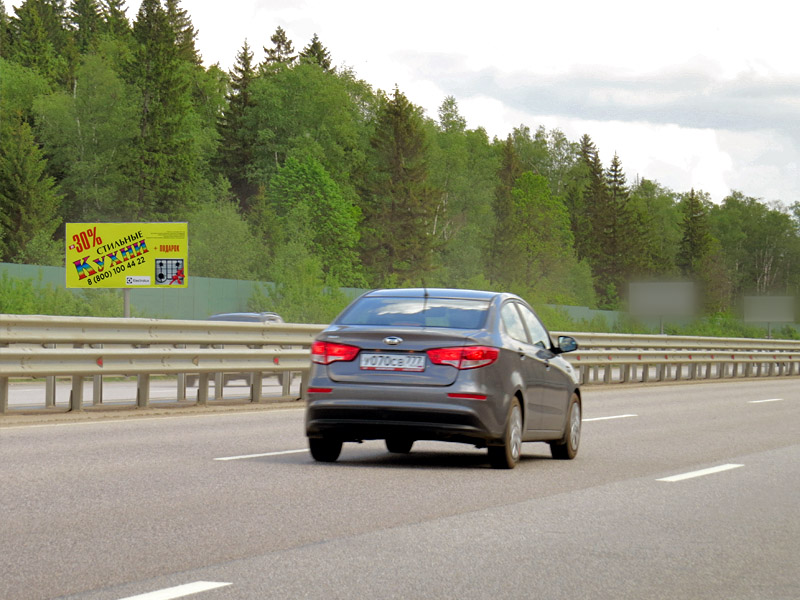 Фотография рекламного носителя, тип: Билборд 3x6, адрес: Новорижское ш., 60 000м, Московская область, Россия. Сторона Б №443848