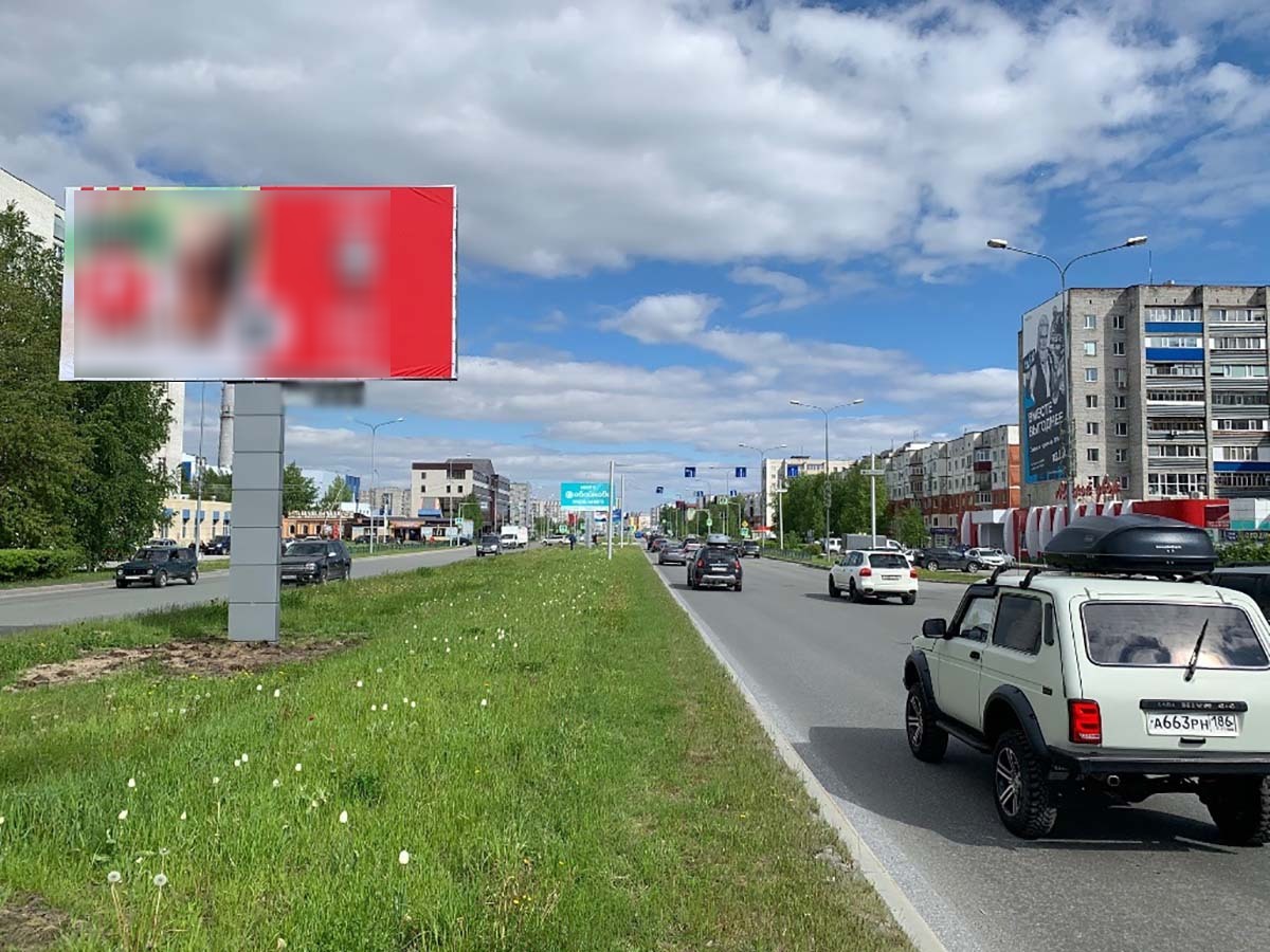 Фотография рекламного носителя, тип: Билборд 3x6, адрес: Мира пр-т., д.37, Сургут, Ханты-Мансийский автономный округ – Югра, Россия. Сторона А №960016