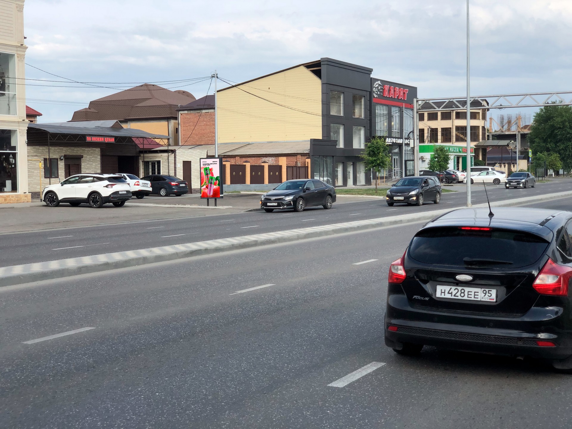 Фотография рекламного носителя, тип: Ситиформат 1.8x1.2, адрес: Жуковского ул., поз.4, Грозный, Республика Чечня, Россия. Сторона Б №1084404