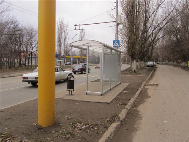 Фотография рекламного носителя, тип: Остановка 1.8x1.2, адрес: Шехурдина ул., д.54 Х 3-й Студеный пр-зд., Саратов, Саратовская область, Россия. Сторона А №747289