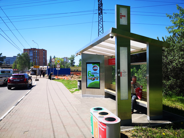 Фотография рекламного носителя, тип: Остановка, адрес: Культуры ул., ост. Шимборского ул., Нижний Новгород, Нижегородская область, Россия. Сторона A1-А10 №873296