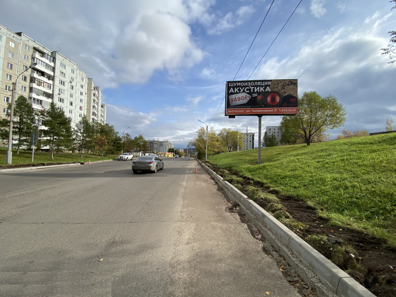 Фотография рекламного носителя, тип: Билборд 3x6, адрес: Чернышева ул. Х Словцова ул., д.16, Красноярск, Красноярский край, Россия. Сторона А №758099