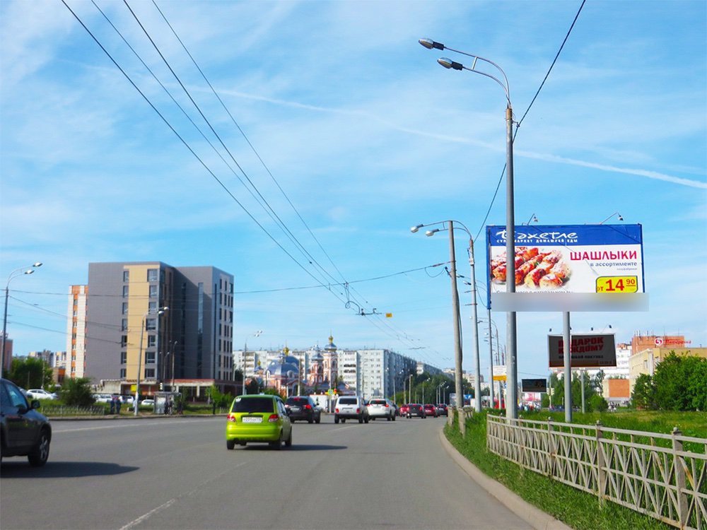 Фотография рекламного носителя, тип: Билборд 3x6, адрес: Фучика ул., д.95 Х Кул Гали ул., Казань, Республика Татарстан, Россия. Сторона А №761303