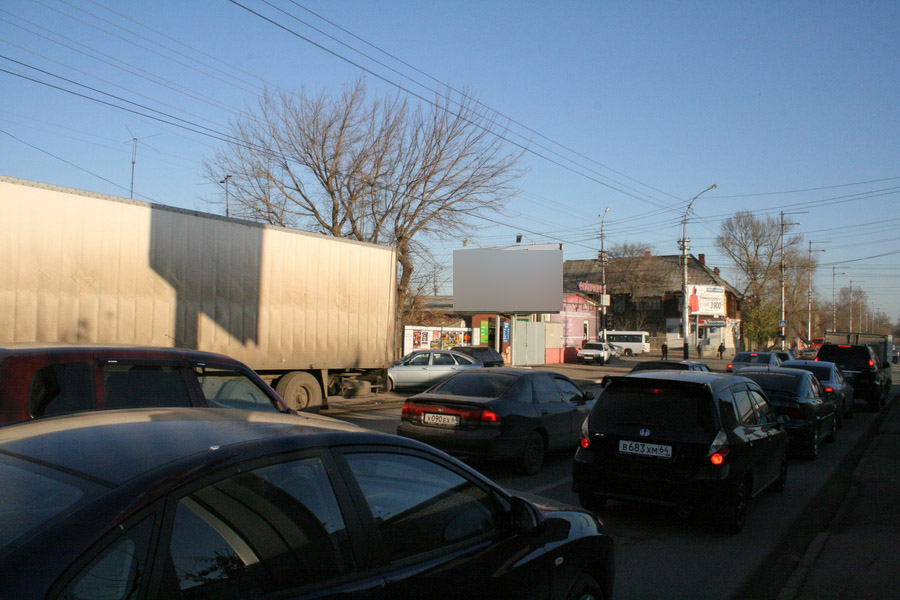 Фотография рекламного носителя, тип: Билборд 3x6, адрес: Танкистов ул. Х Соколовая ул., Саратов, Саратовская область, Россия. Сторона B1-B10 №418412