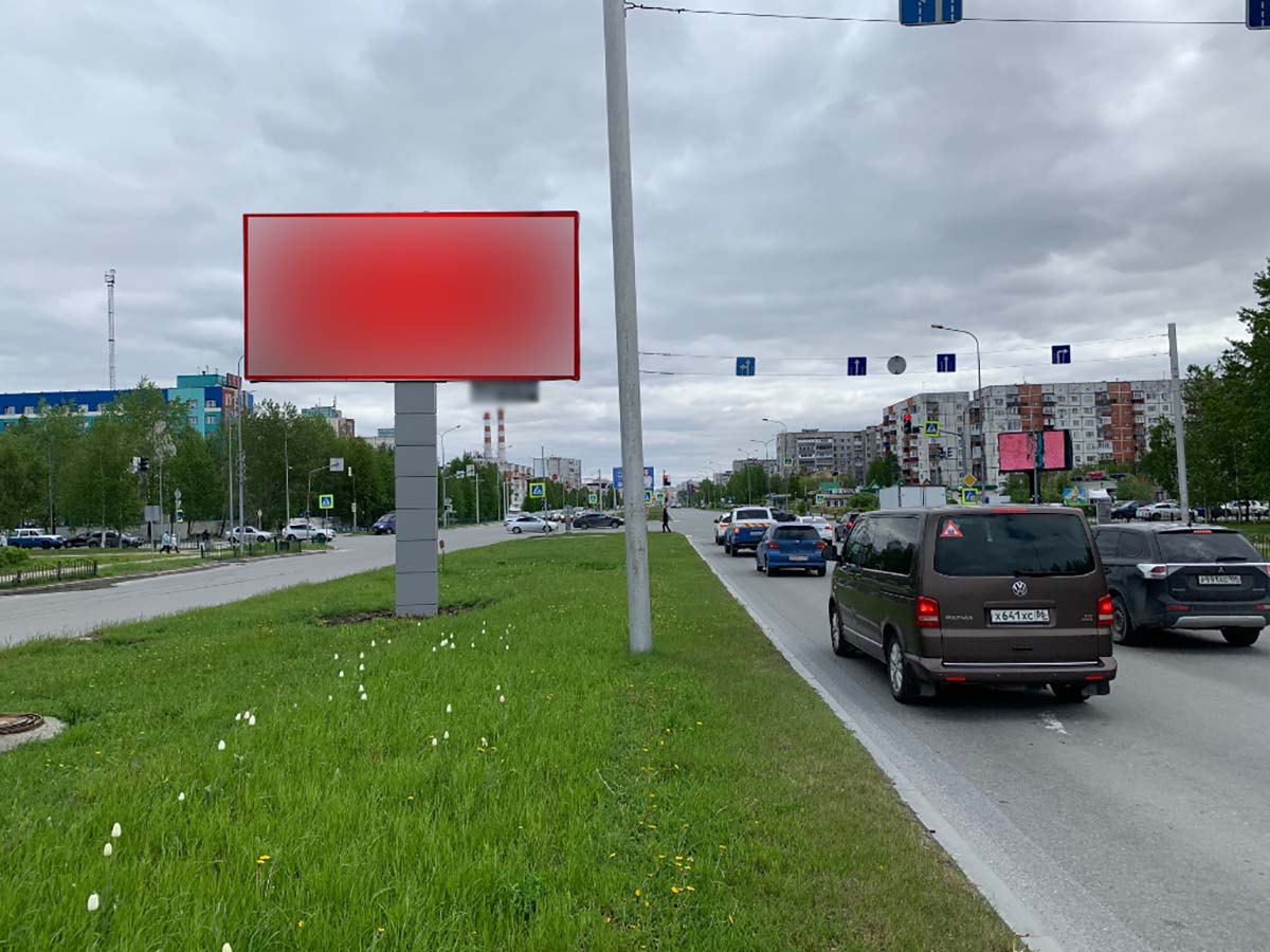 Фотография рекламного носителя, тип: Билборд 3x6, адрес: Мира пр-т., д.20, поз.2, Сургут, Ханты-Мансийский автономный округ – Югра, Россия. Сторона А №960006