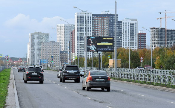 Фотография рекламного носителя, тип: Билборд 3x6, адрес: Академика Сахарова, д.77, Екатеринбург, Свердловская область, Россия. Сторона A1-A10 №1054552