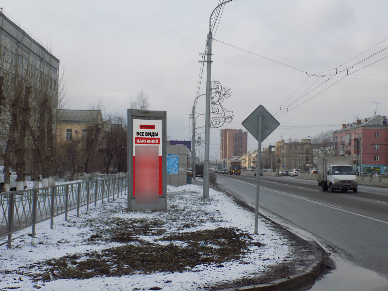 Фотография рекламного носителя, тип: Пиллар 3x1.4, адрес: Партизана Железняка ул. Х Никитина ул., д.3о, Красноярск, Красноярский край, Россия. Сторона А2 №780334