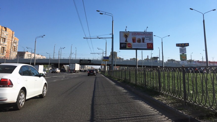 Фотография рекламного носителя, тип: Билборд 3x6, адрес: Победы пр-т., при движении от ул.Сабира Ахтямова в сторону пр.Альберта Камалеева, Казань, Республика Татарстан, Россия. Сторона А №679125