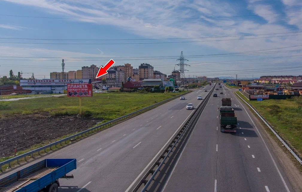 Фотография рекламного носителя, тип: Билборд 3x6, адрес: Тургеневское ш., 3 200м, Краснодар, Краснодарский край, Россия. Сторона Б №478042