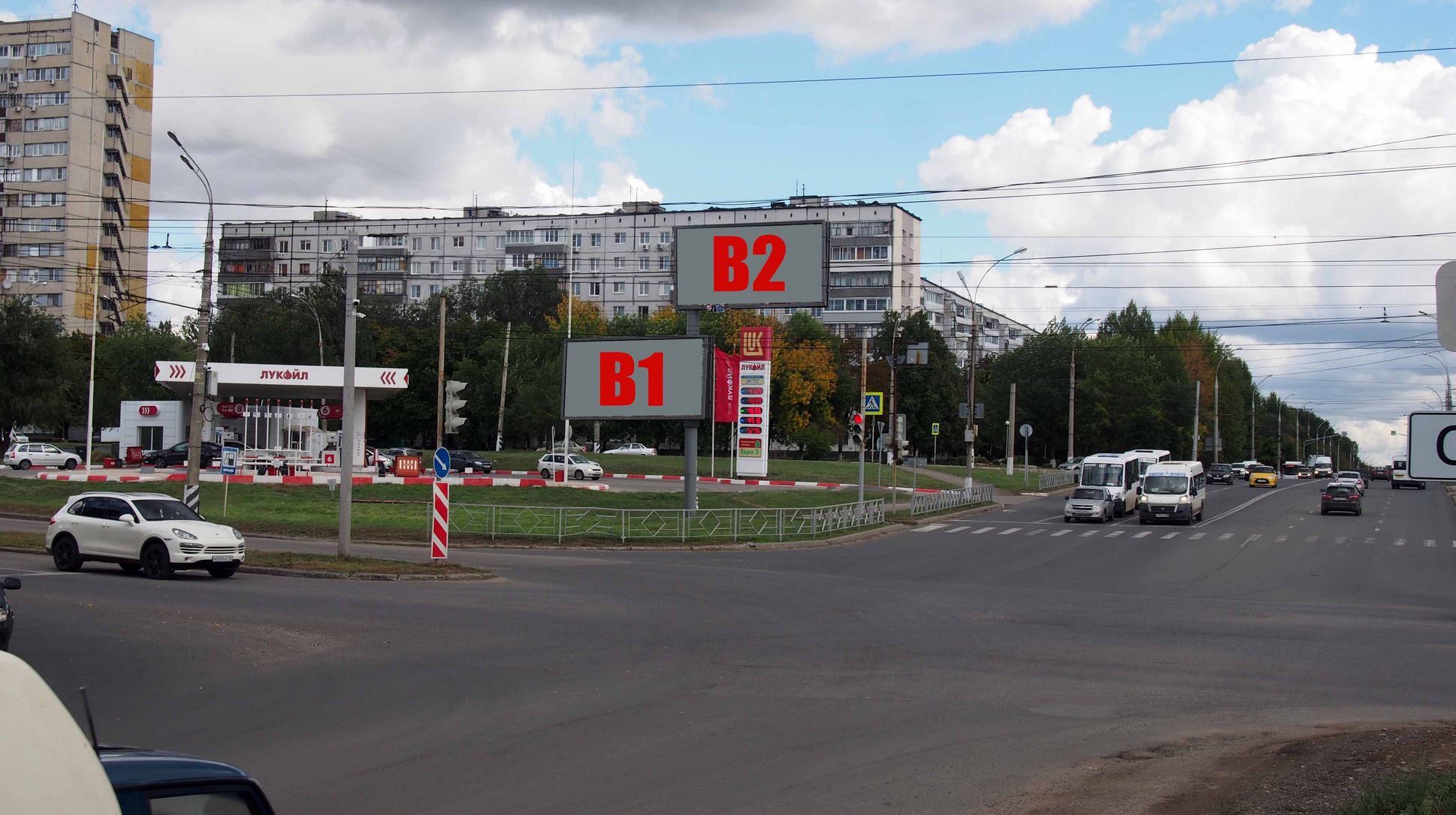 Фотография рекламного носителя, тип: Билборд 3x6, адрес: Приморский б-р. Х Московский пр-т., АЗС, Тольятти, Самарская область, Россия. Сторона B2 №946420