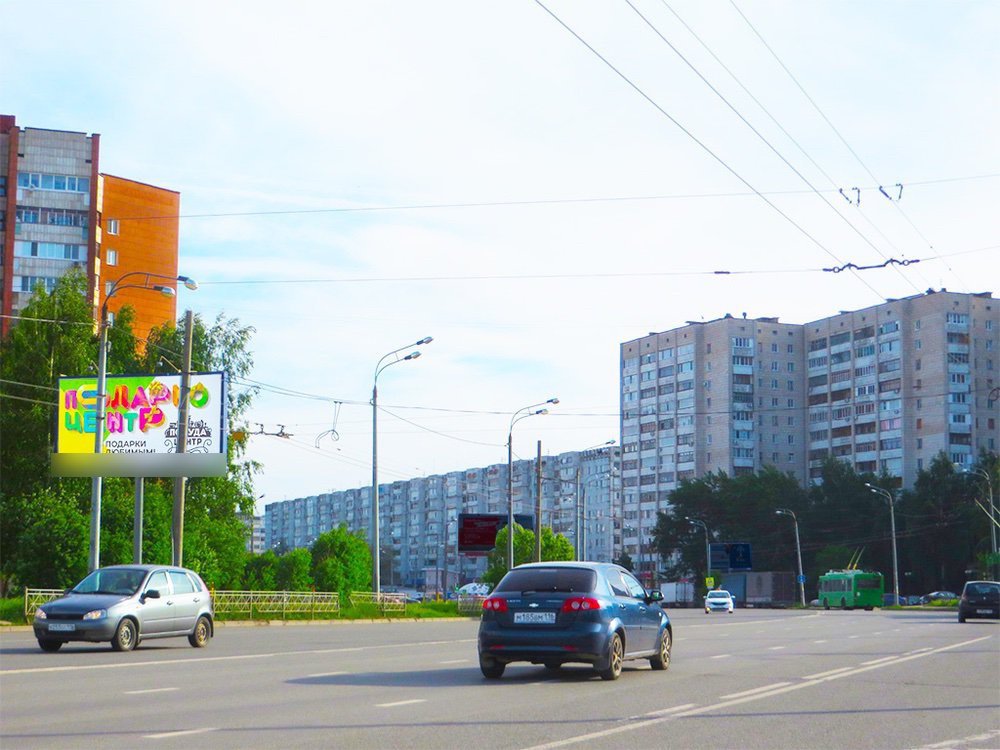 Фотография рекламного носителя, тип: Билборд 3x6, адрес: Фучика ул., д.95 Х Кул Гали ул., Казань, Республика Татарстан, Россия. Сторона B №761304