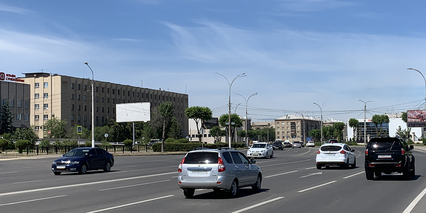 Фотография рекламного носителя, тип: Билборд 3x6, адрес: Ленина пр-т., д.70, поз.1, Магнитогорск, Челябинская область, Россия. Сторона Б №1052301
