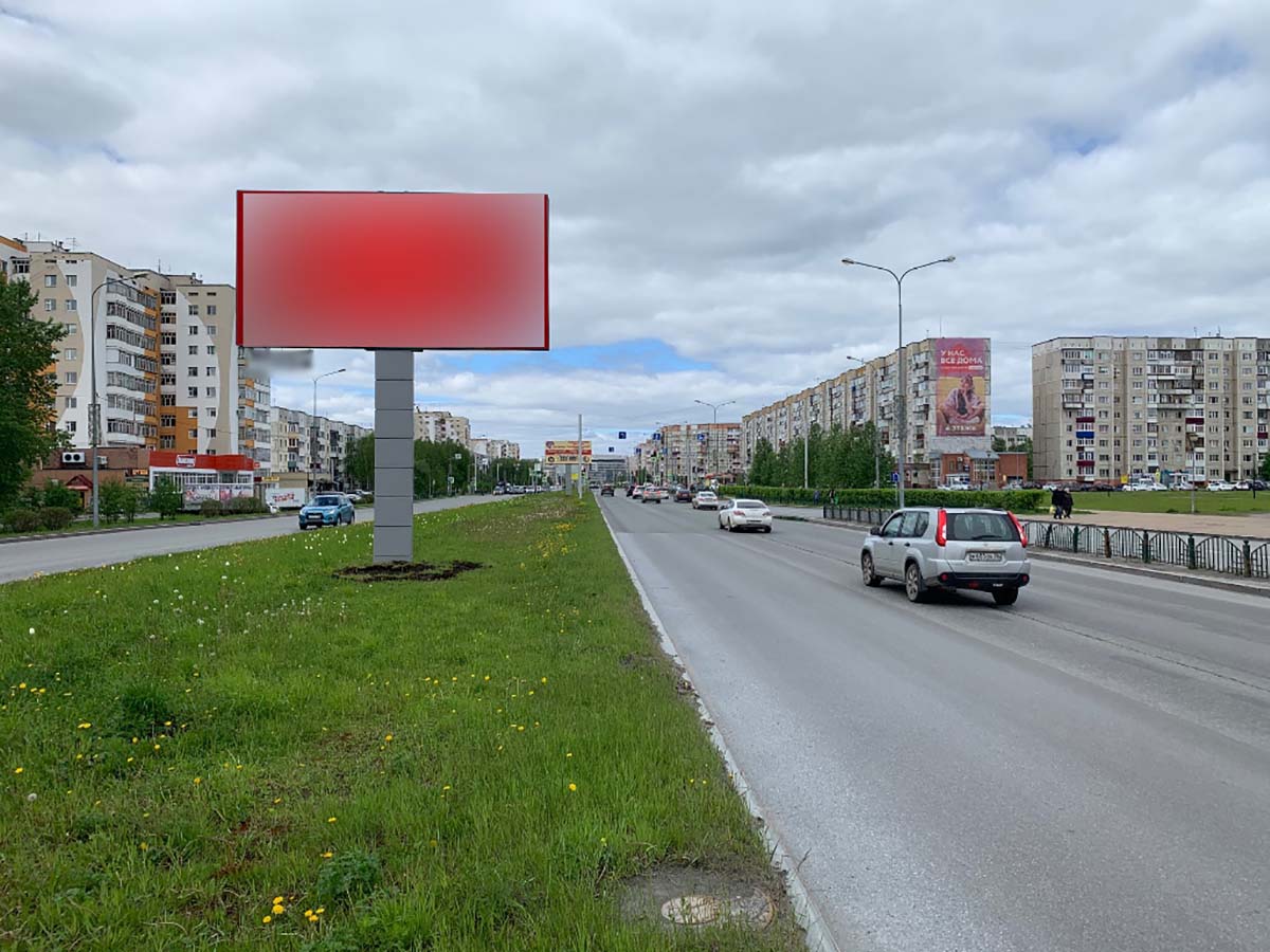 Фотография рекламного носителя, тип: Билборд 3x6, адрес: Мира пр-т., д.20, поз.1, Сургут, Ханты-Мансийский автономный округ – Югра, Россия. Сторона А1 №960005
