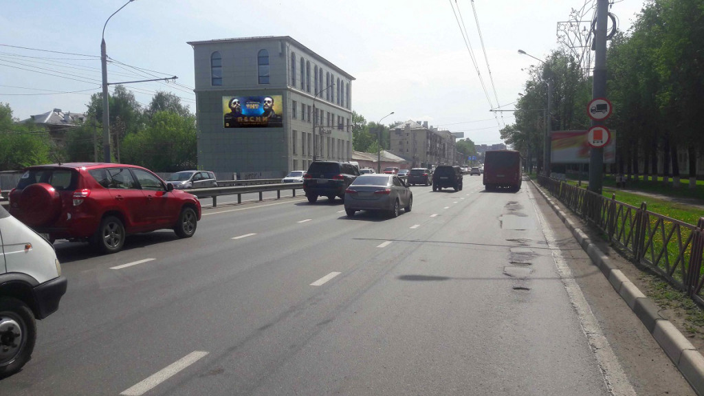 Фотография рекламного носителя, тип: Брандмауэр, адрес: Московский пр-т., д.53, Ярославль, Ярославская область, Россия. Сторона B №832504