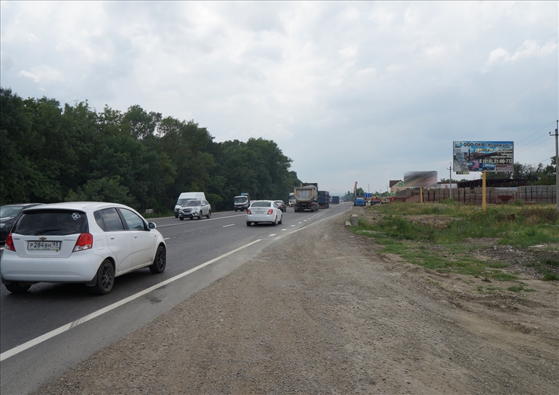 Фотография рекламного носителя, тип: Билборд 3x6, адрес: Краснодар-Новороссийск а/д., 27 100м, поз.1, Краснодар, Краснодарский край, Россия. Сторона А №602958