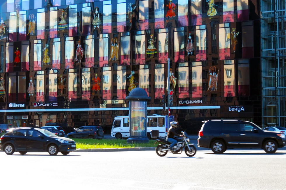 Фотография рекламного носителя, тип: Пиллар 3x1.4, адрес: Пискаревский пр-т., д.2, корп.2 Х Революции ш., Санкт-Петербург, Россия. Сторона Б №776102