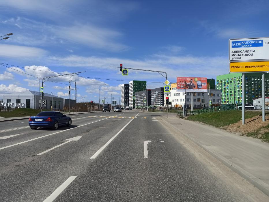 Фотография рекламного носителя, тип: Билборд 3x6, адрес: Коммунарка пос., Проектируемый пр-д №941 Х Александры Монаховой д.97, Москва, Россия. Сторона А1 №813170