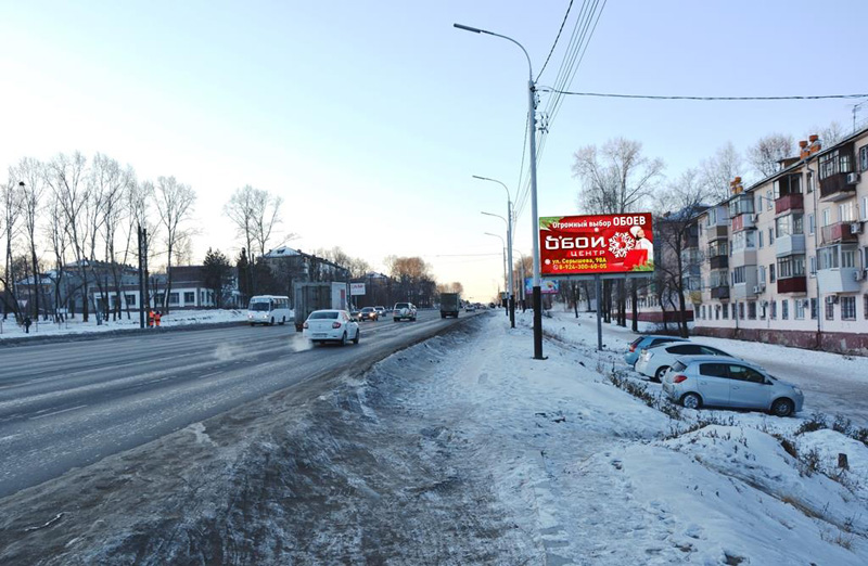 Фотография рекламного носителя, тип: Билборд 3x6, адрес: Краснореченская ул., д.79, Хабаровск, Хабаровский край, Россия. Сторона А1 №826659