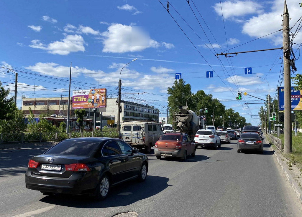 Фотография рекламного носителя, тип: Билборд 3x6, адрес: Октября пр-т. Х Промышленная ул., Ярославль, Ярославская область, Россия. Сторона Б №696125
