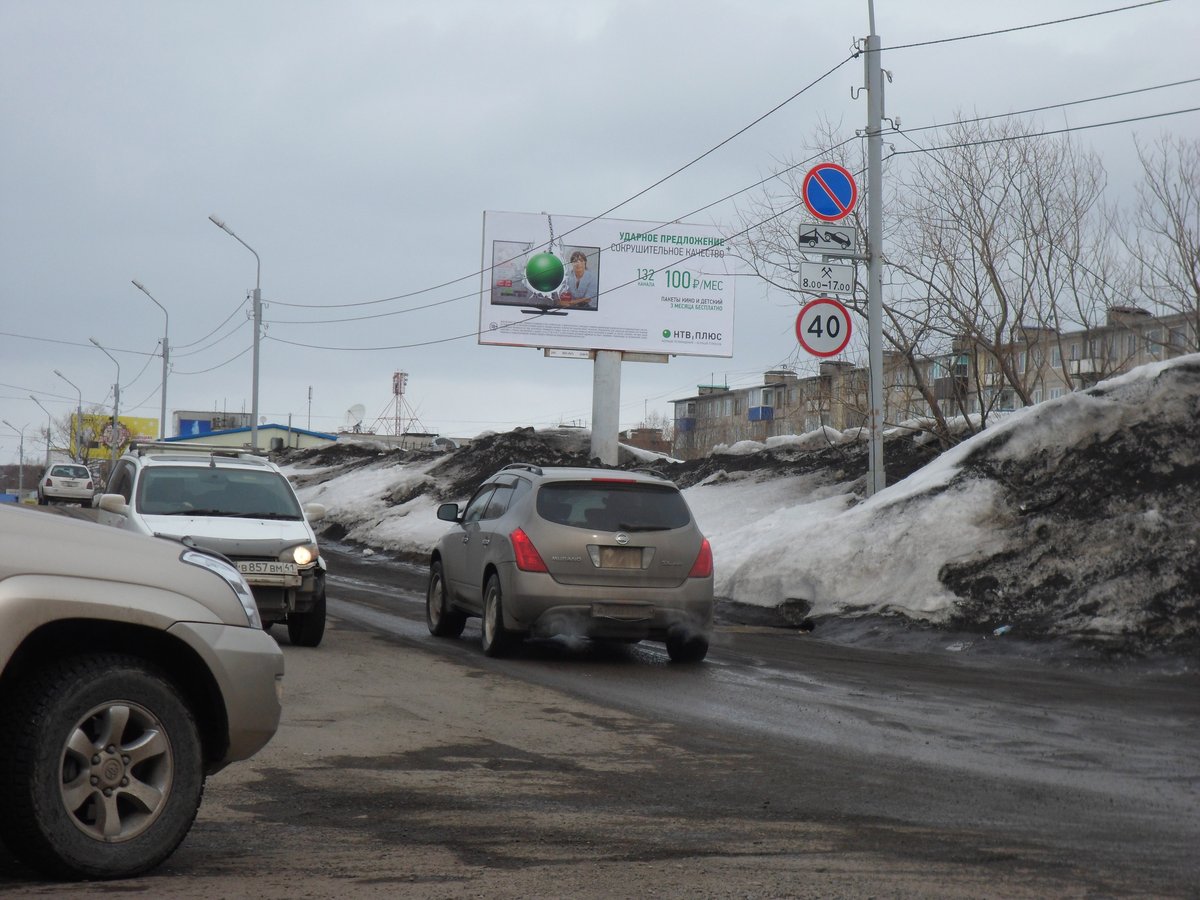 Фотография рекламного носителя, тип: Билборд 3x6, адрес: Абеля ул., д.4, Петропавловск-Камчатский, Камчатский край, Россия. Сторона А №777439