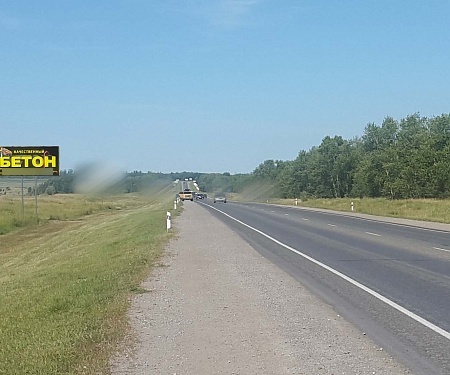 Фотография рекламного носителя, тип: Билборд 3x6, адрес: Омск-Черлак а/д, 18 641м, Омск, Омская область, Россия. Сторона B №981260