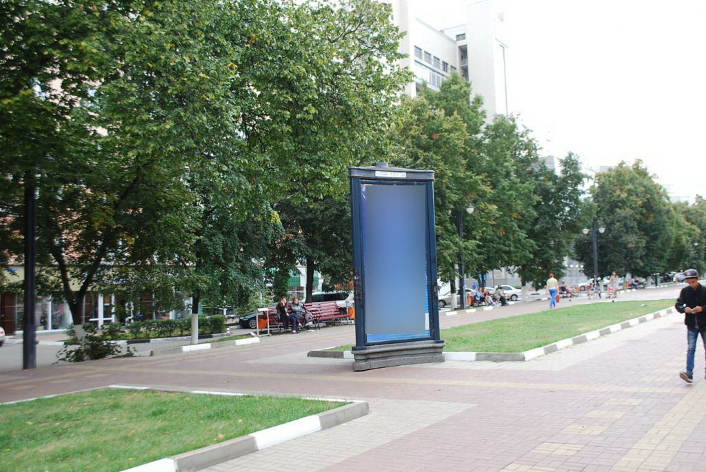 Фотография рекламного носителя, тип: Пиллар 3x1.4, адрес: Народный б-р., Белгород, Белгородская область, Россия. Сторона B №344081