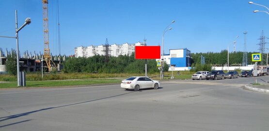 Фотография рекламного носителя, тип: Билборд 3x6, адрес: Северная ул., ЖД Вокзал, Нижневартовск, Ханты-Мансийский автономный округ – Югра, Россия. Сторона Б №853694