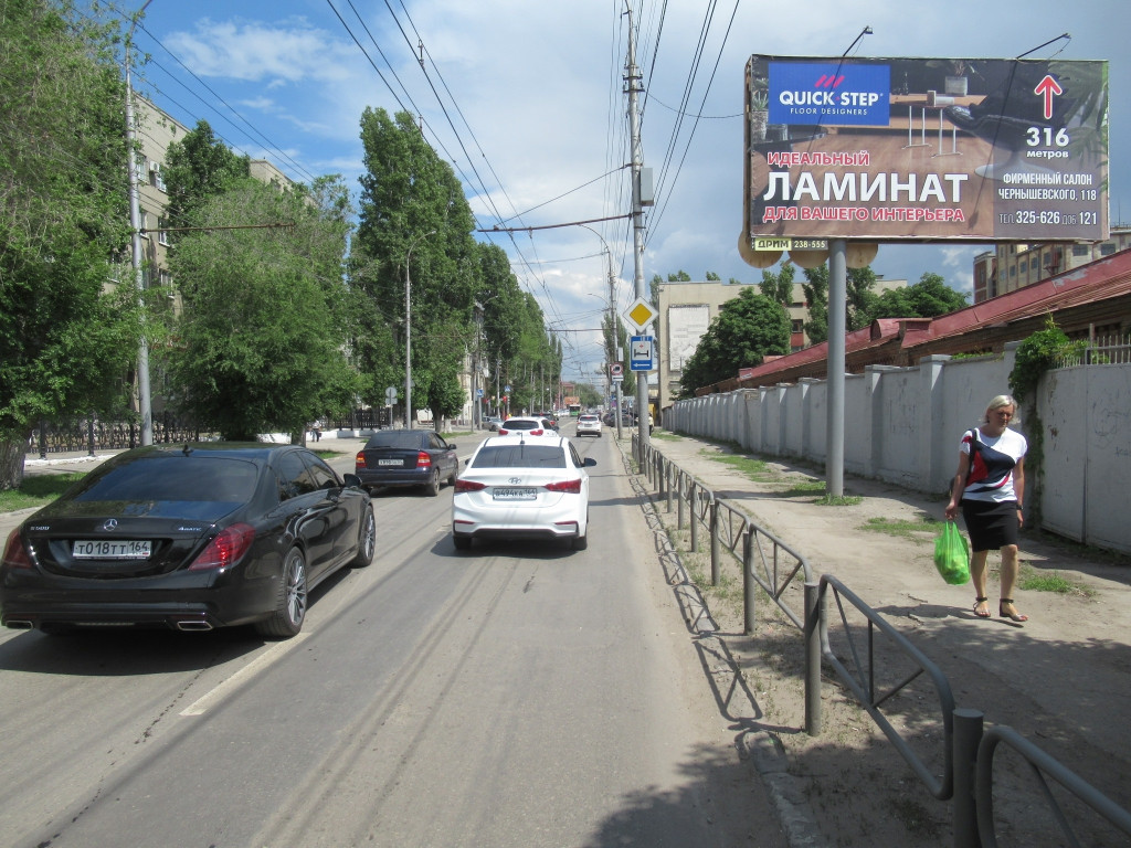 Фотография рекламного носителя, тип: Билборд 3x6, адрес: Чернышевского ул., д.116, Саратов, Саратовская область, Россия. Сторона А №819301