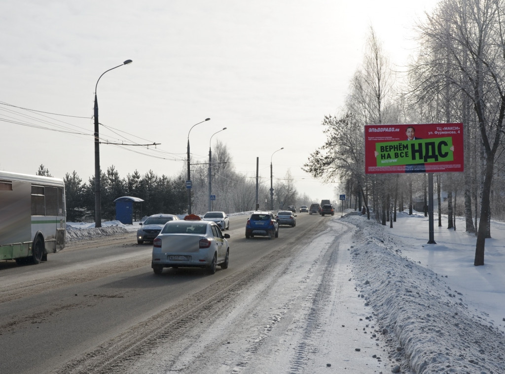 Фотография рекламного носителя, тип: Билборд 3x6, адрес: Генерала Батова пр-т., 60м до Полиграфической ул., Рыбинск, Ярославская область, Россия. Сторона А №491305