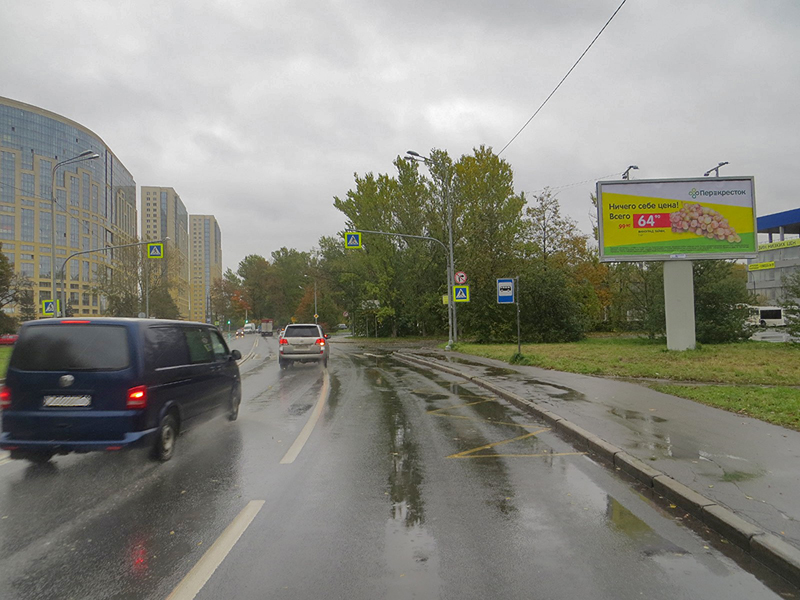 Фотография рекламного носителя, тип: Билборд 3x6, адрес: Седова ул., д.107 X Александровской фермы пр-т., Санкт-Петербург, Россия. Сторона A №515197