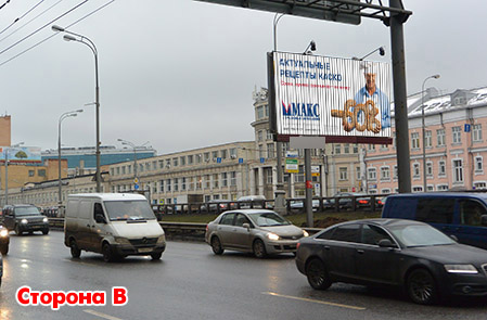 Фотография рекламного носителя, тип: Билборд 3x6, адрес: Н. Масловка ул., д.9, поз.3, Москва, Россия. Сторона Б2 №444233
