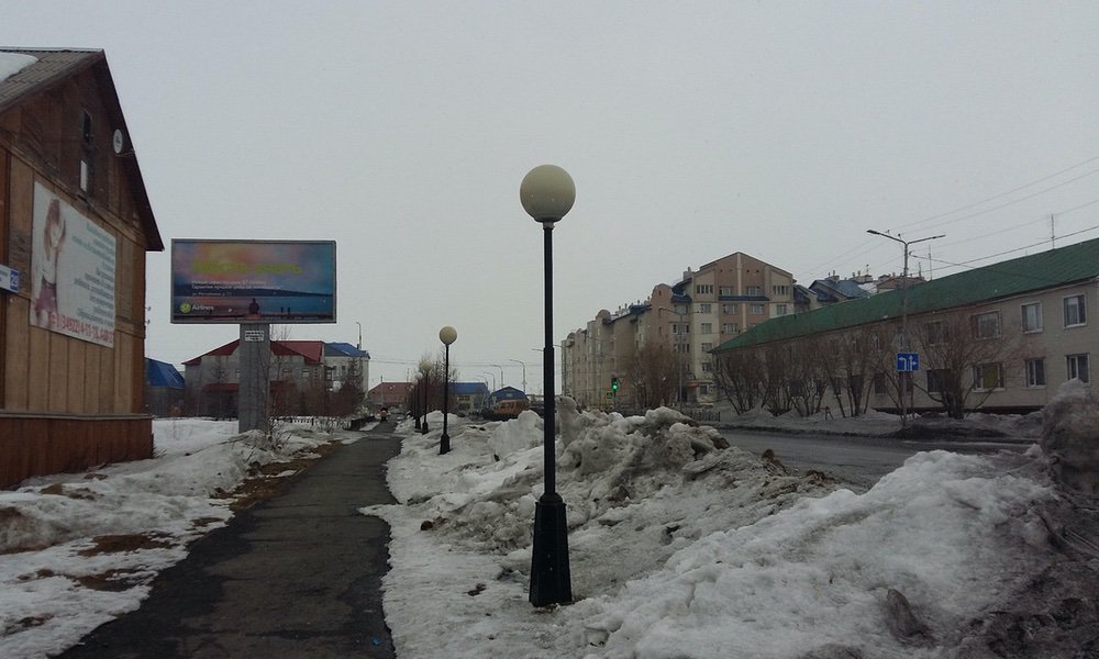 Фотография рекламного носителя, тип: Билборд 3x6, адрес: Подшибякина ул., Салехард, Ямало-Ненецкий автономный округ, Россия. Сторона Б №678032