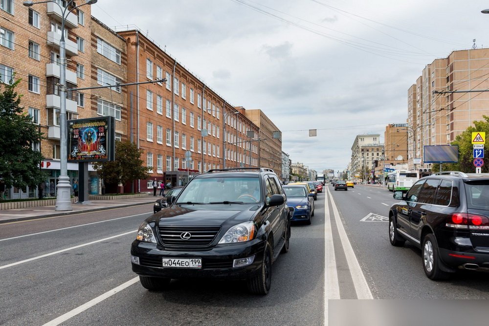 Фотография рекламного носителя, тип: Ситиборд 2.7x3.7, адрес: Новослободская ул., д.45, Москва, Россия. Сторона Б №577905