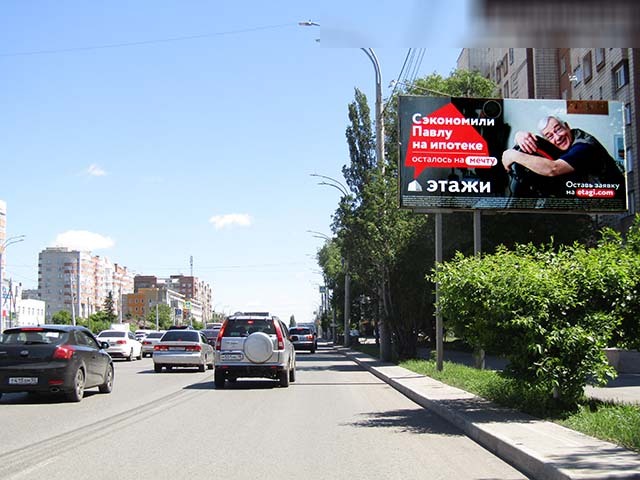 Фотография рекламного носителя, тип: Билборд 3x6, адрес: Масленникова ул., д.70, Омск, Омская область, Россия. Сторона А №360596