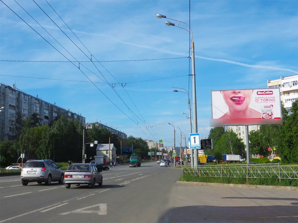 Фотография рекламного носителя, тип: Билборд 3x6, адрес: Фучика ул. Х Сафиуллина ул., поз.1, Казань, Республика Татарстан, Россия. Сторона A1-A3 №761305