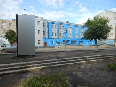 Фотография рекламного носителя, тип: Пиллар 3x1.4, адрес: Октябрьский пр-т., д.55, Киров, Кировская область, Россия. Сторона С №632455