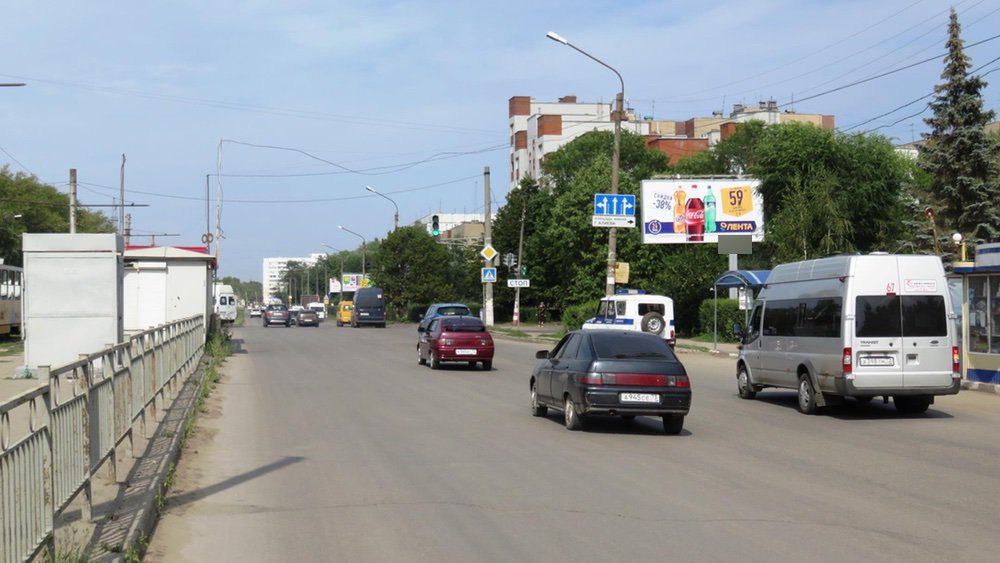 Фотография рекламного носителя, тип: Билборд 3x6, адрес: Кузоватовская ул. Х Рябикова ул., Ульяновск, Ульяновская область, Россия. Сторона A №690141